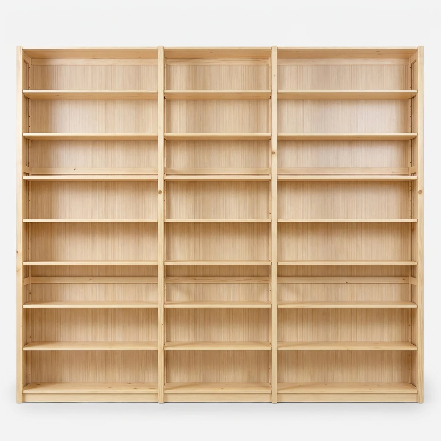 Dichte boekenkast | Lundia Original | Blank gelakt hout, vooraanzicht
