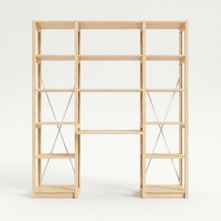 Meuble de bureau | Lundia Original | Bois laqué transparent, vooraanzicht