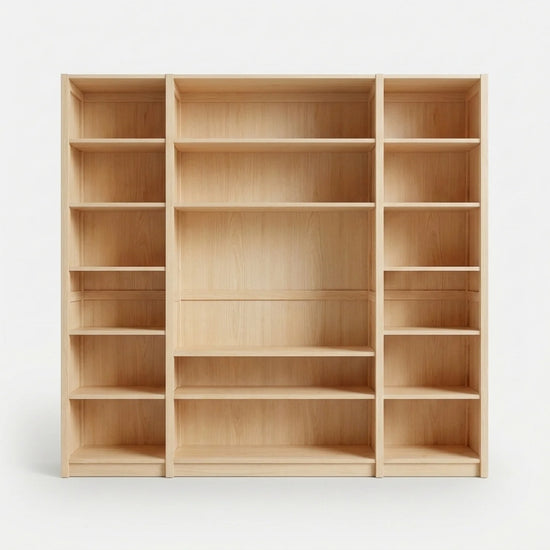 TV wall unit | Lundia Original | Clear lacquered wood, vooraanzicht