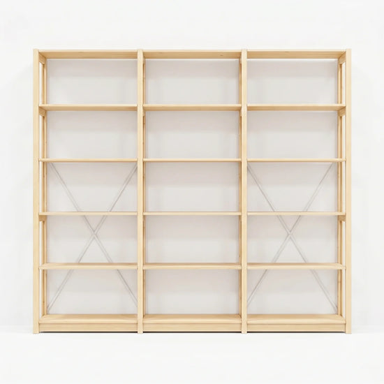 Bookcase | Lundia Original | 208 x 245 x 30, vooraanzicht