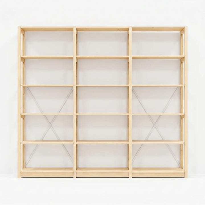 Bookcase | Lundia Original | 208 x 245 x 30, vooraanzicht