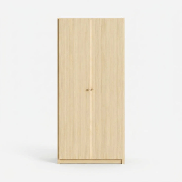 Wardrobe with doors | Lundia Original | Clear lacquered wood, vooraanzicht