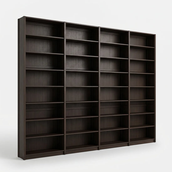 Grote moderne boekenkast | Lundia Original | Zwart, perspectief