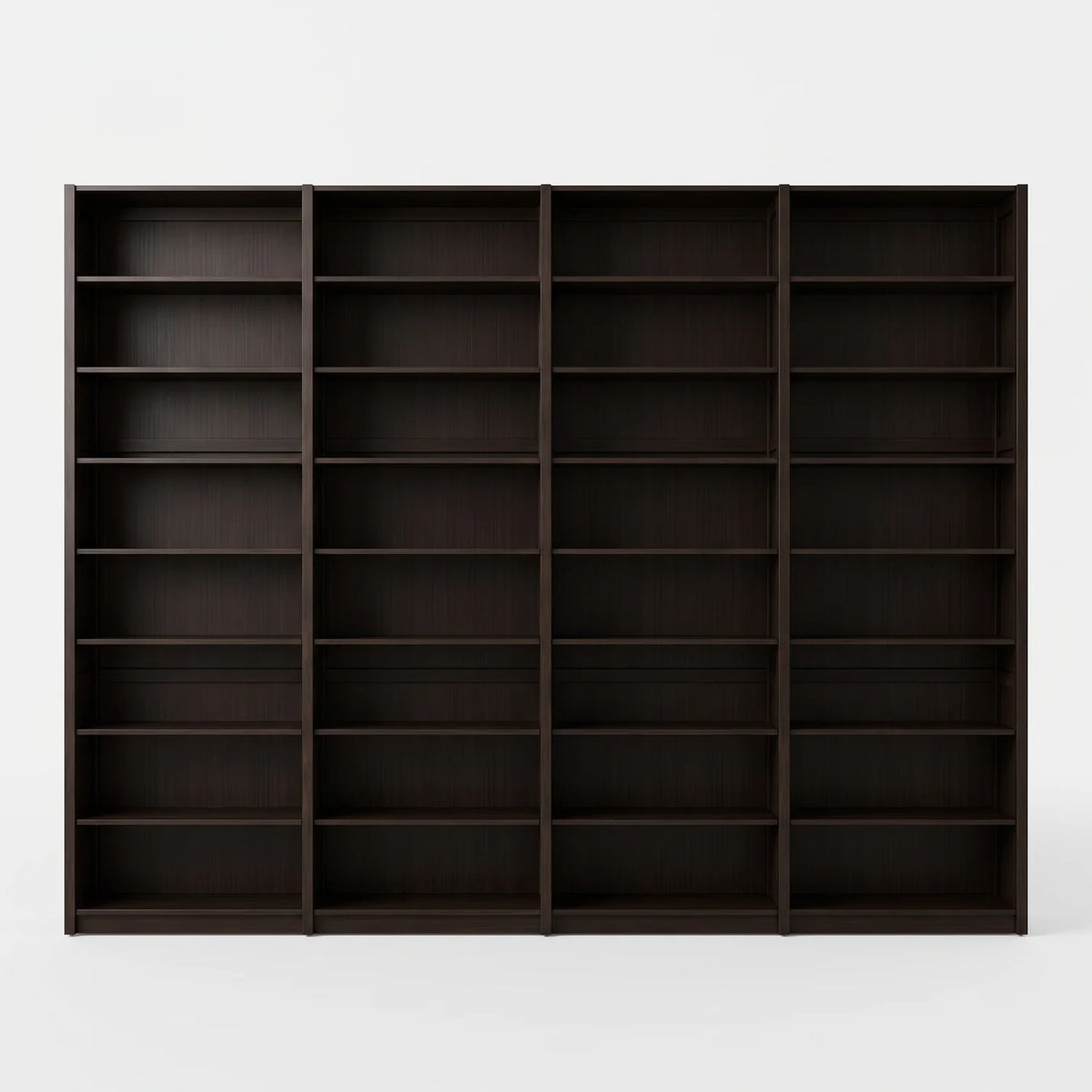 Grote moderne boekenkast | Lundia Original | Zwart, vooraanzicht