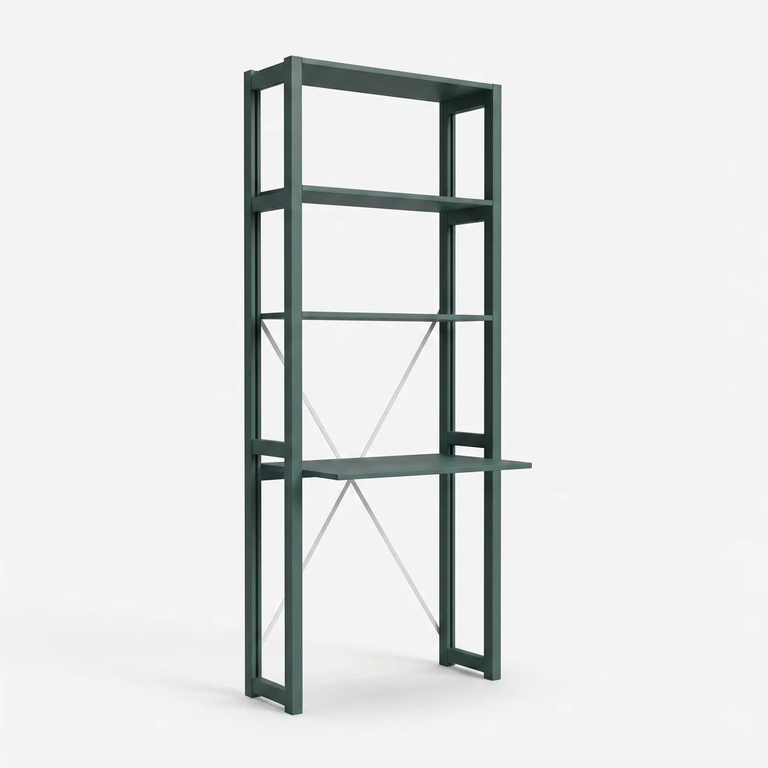 Compacte bureaukast | Lundia Original | Dennengroen hout, perspectief