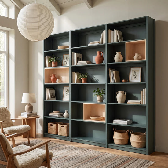 Meuble mural avec caissons | Lundia Original | Vert pin & regular, sfeerbeeld perspectief