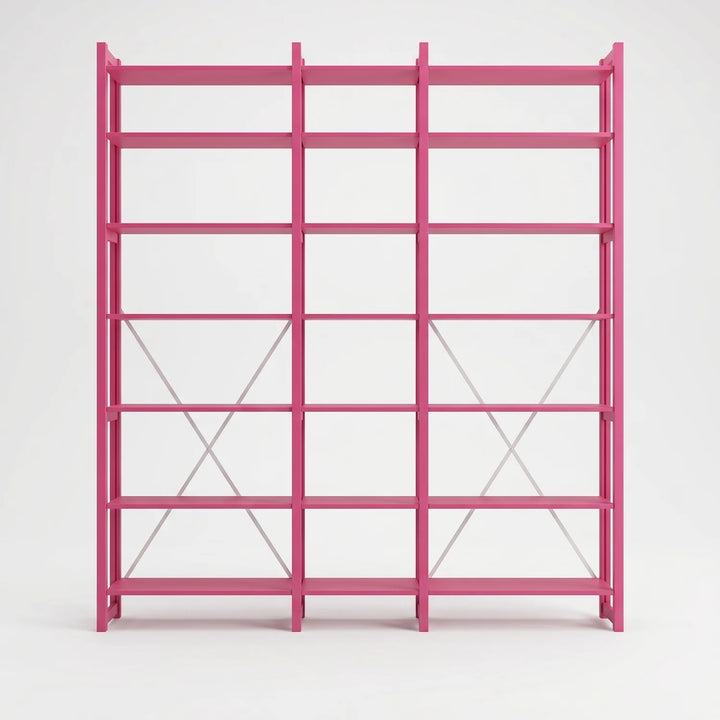 Open boekenkast | Lundia Original | Hot pink, vooraanzicht