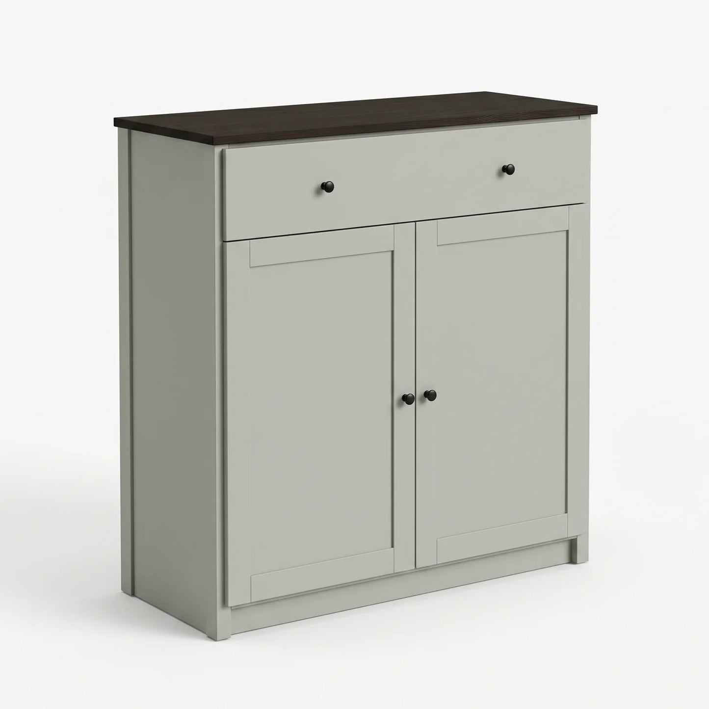 Buffet avec tiroir et portes | Lundia Original | Gris brume & foncé, perspectief
