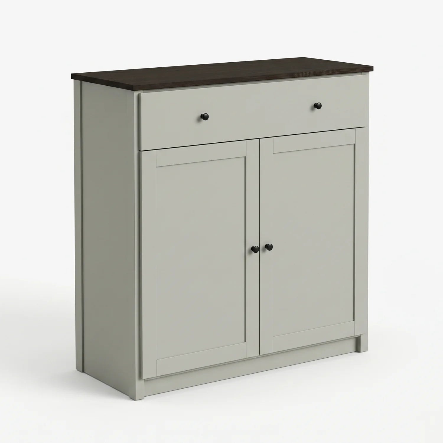 Buffet avec tiroir et portes | Lundia Original | Gris brume & foncé, perspectief