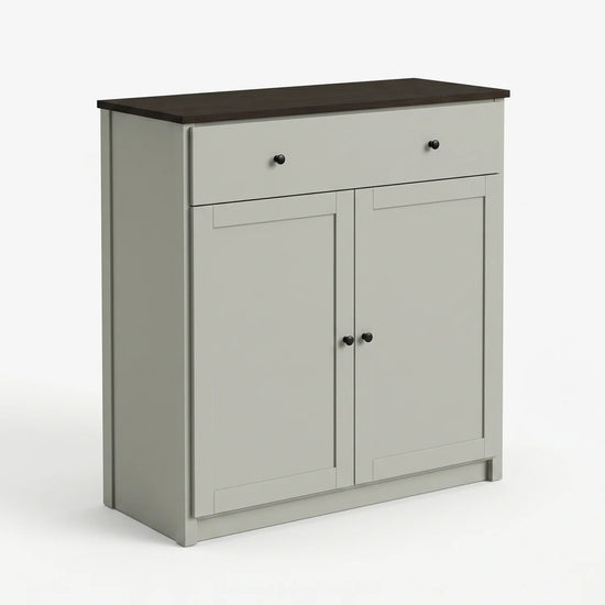 Buffet avec tiroir et portes | Lundia Original | Gris brume & foncé, perspectief