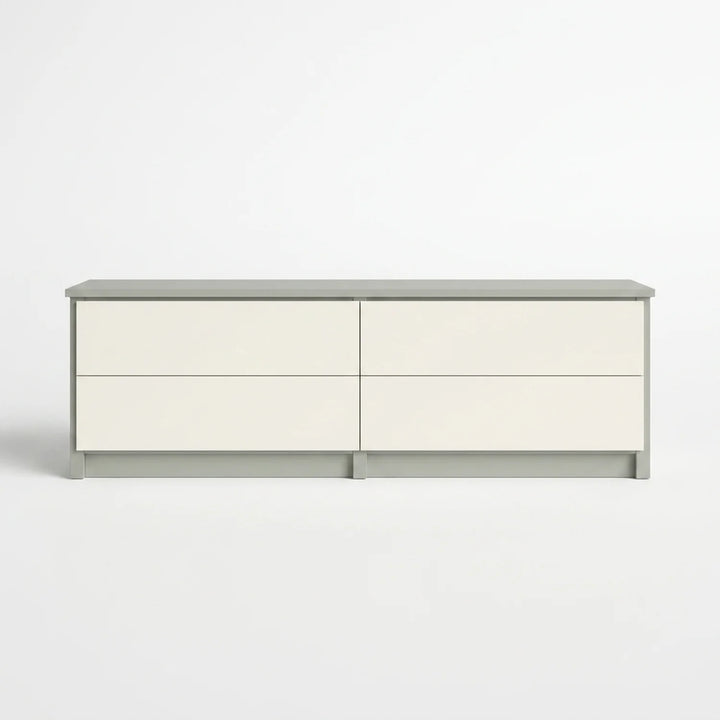 Meuble TV avec tiroirs | Lundia Original | Bois gris brume et blanc, vooraanzicht