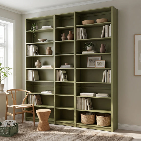 Bibliothèque | Lundia Original | Vert olive, sfeerbeeld perspectief