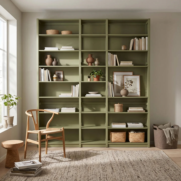 Bibliothèque | Lundia Original | Vert olive, sfeerbeeld vooraanzicht