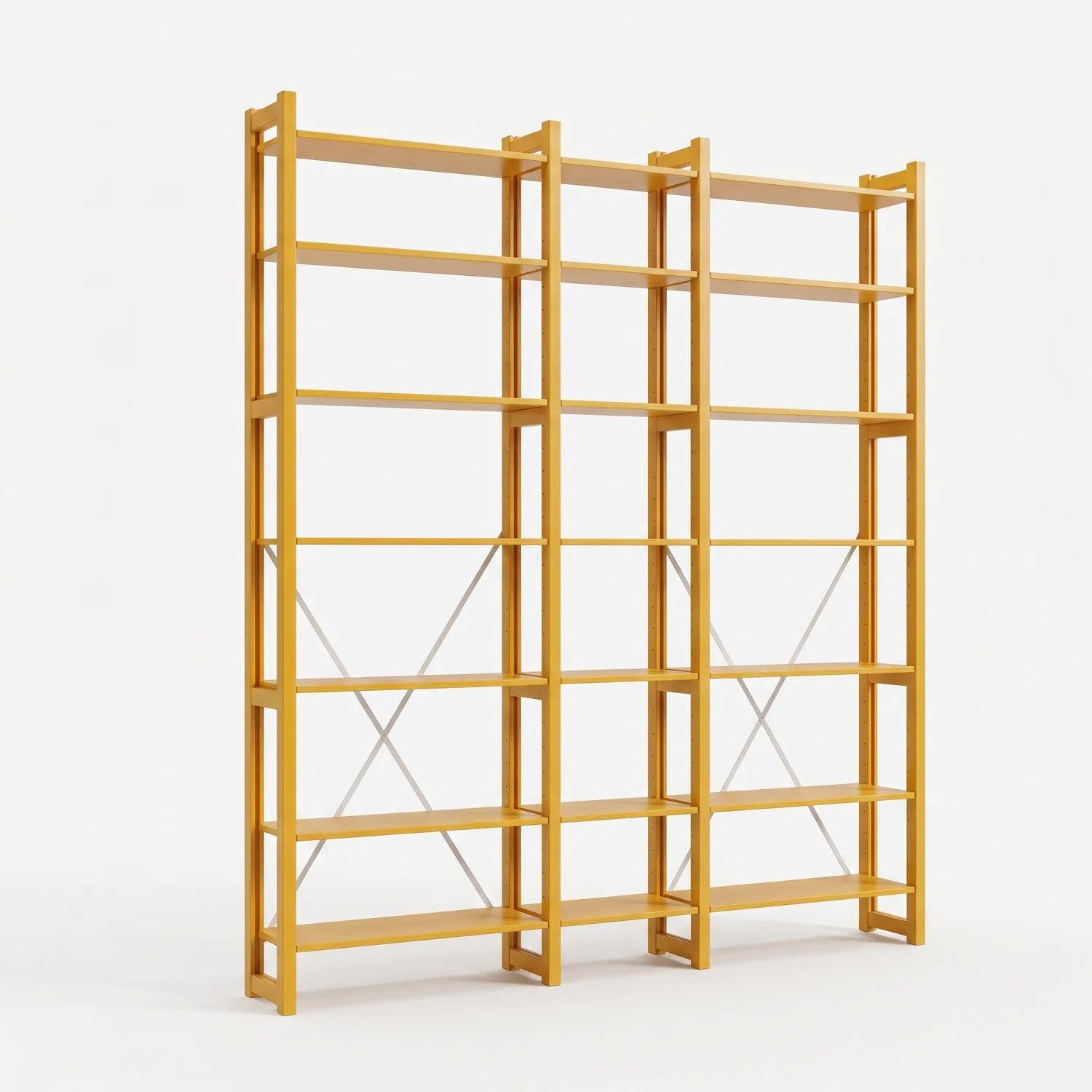 Open Boekenkast | Lundia Original | Saffraangeel, perspectief