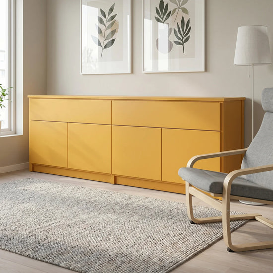 Low sideboard | Lundia Original | Saffron yellow, sfeerbeeld perspectief