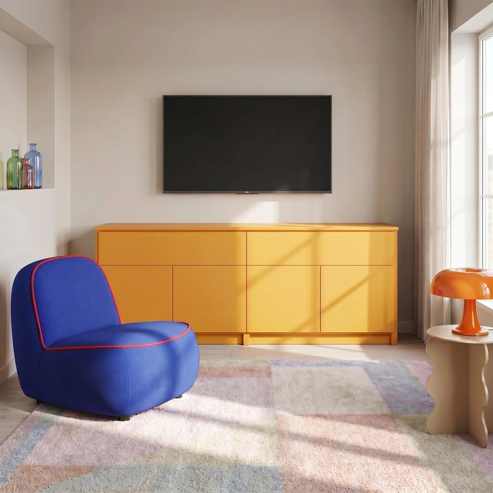 Low sideboard | Lundia Original | Saffron yellow, sfeerbeeld vooraanzicht