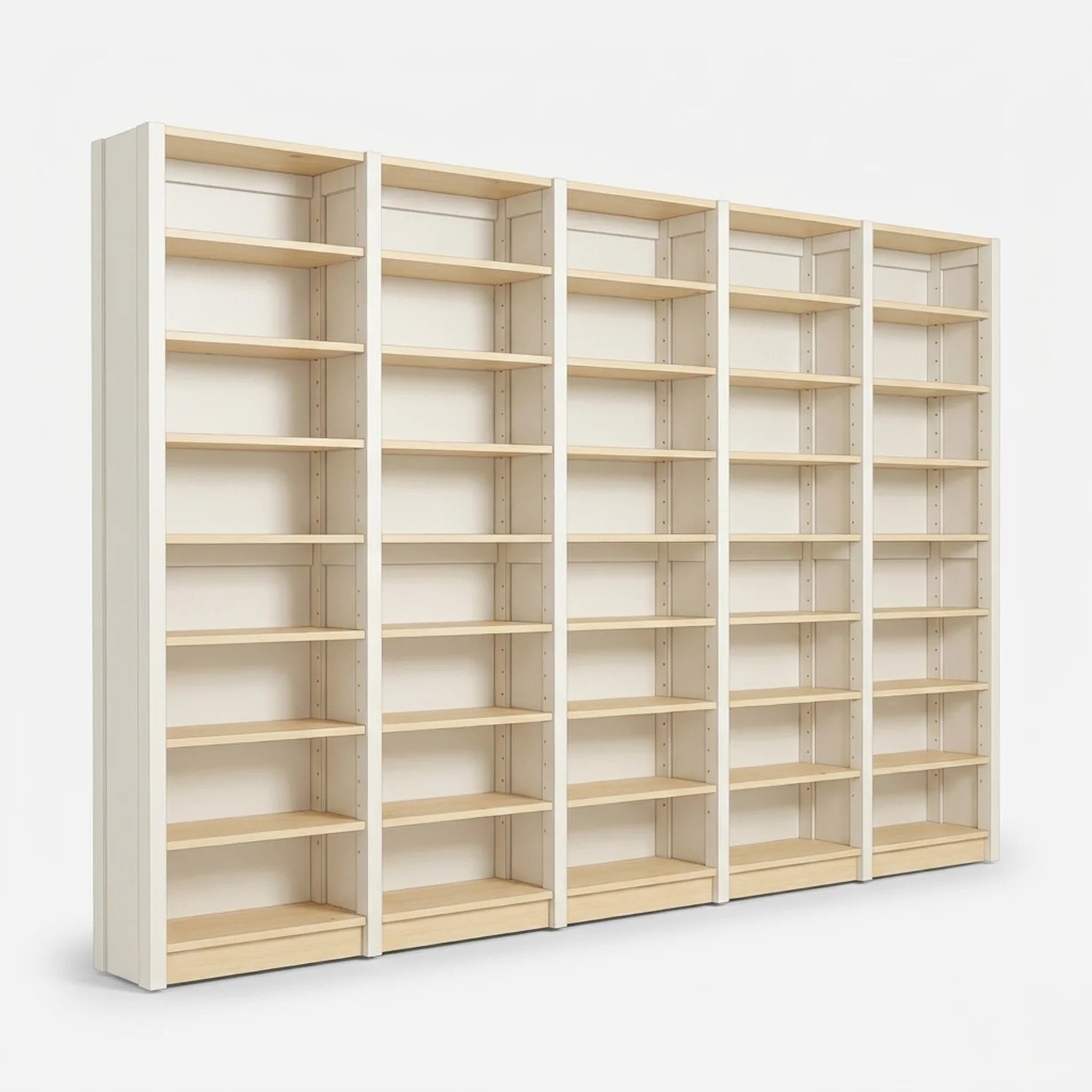 Scandinavische CD/DVD kast | Lundia Original | Wit & blank gelakt hout, perspectief