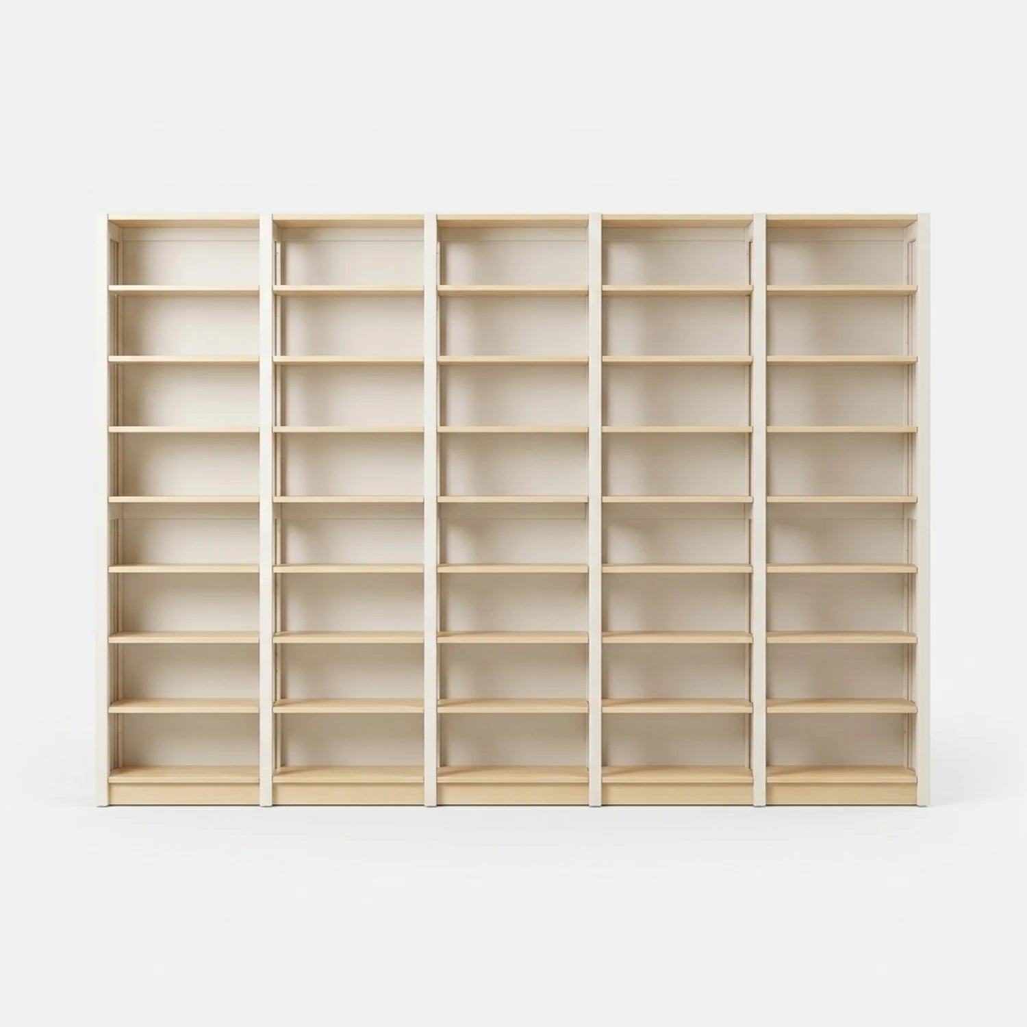 Scandinavische CD/DVD kast | Lundia Original | Wit & blank gelakt hout, vooraanzicht