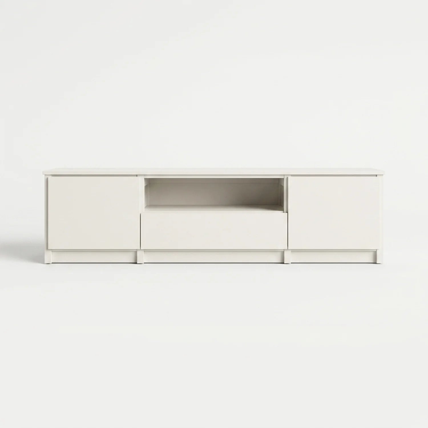 Meuble TV avec compartiment ouvert | Lundia Original | Bois blanc, vooraanzicht
