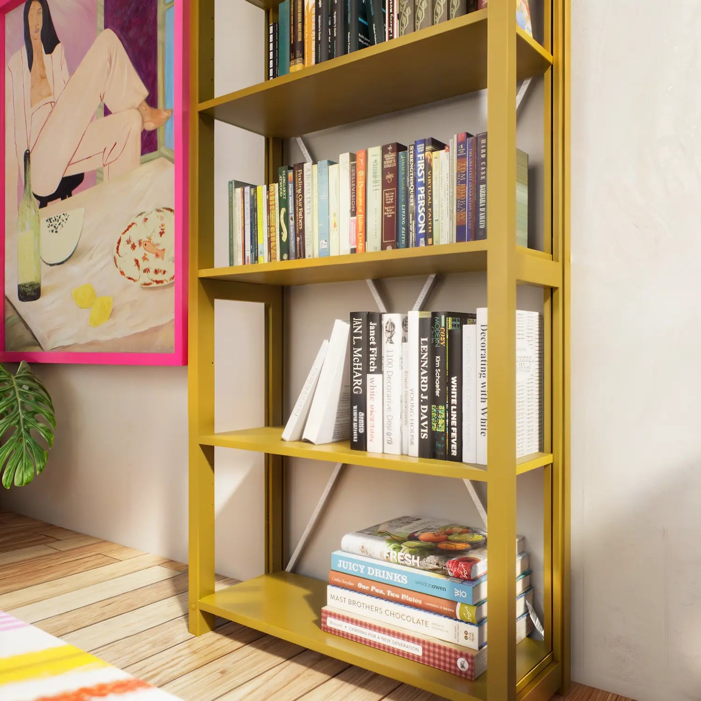 Bibliothèque | Lundia Original | Vert moutarde