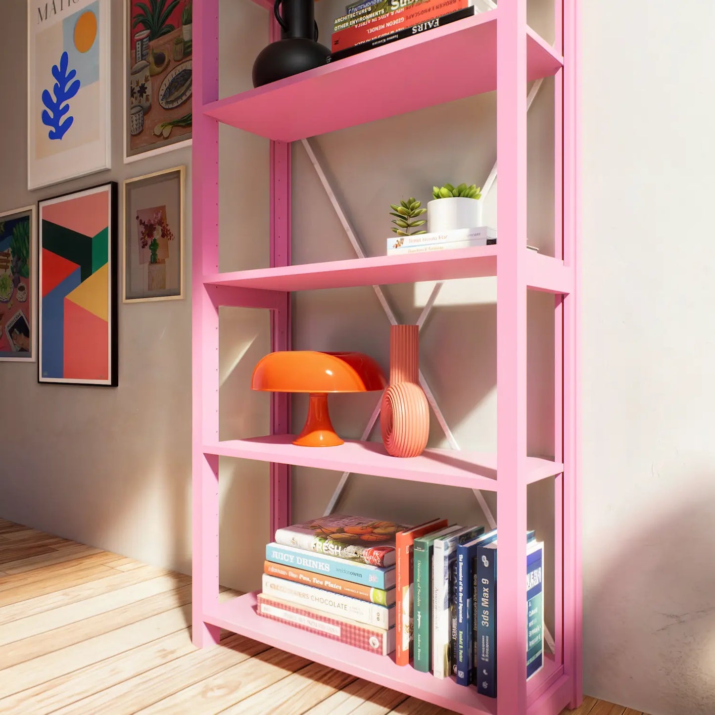 Boekenkast | Lundia X Loods5 | Hot pink