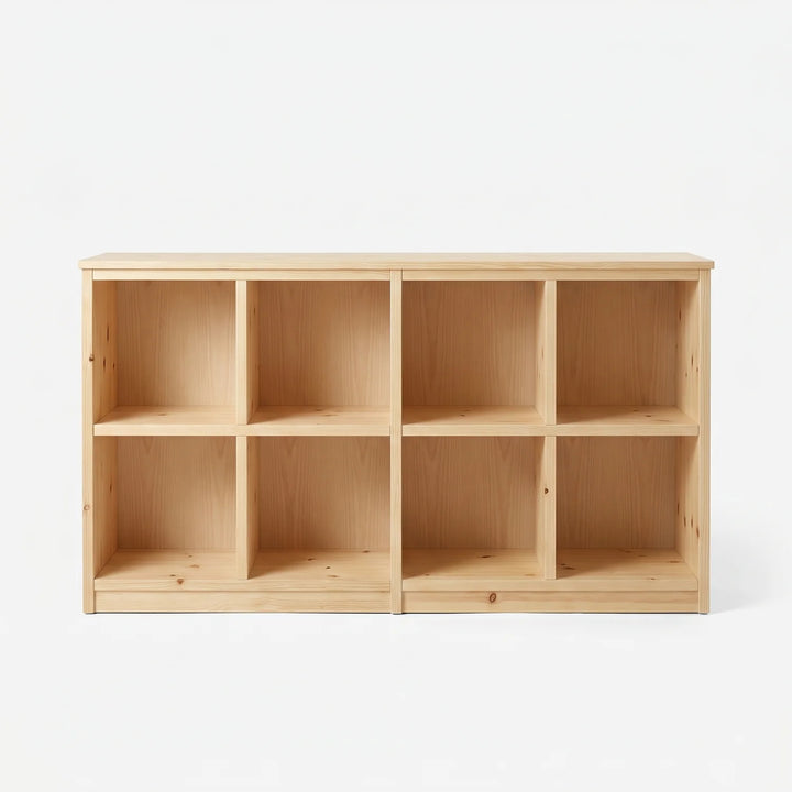 Meuble vinyle Lundia Libre scandinave en vernis transparent, vooraanzicht