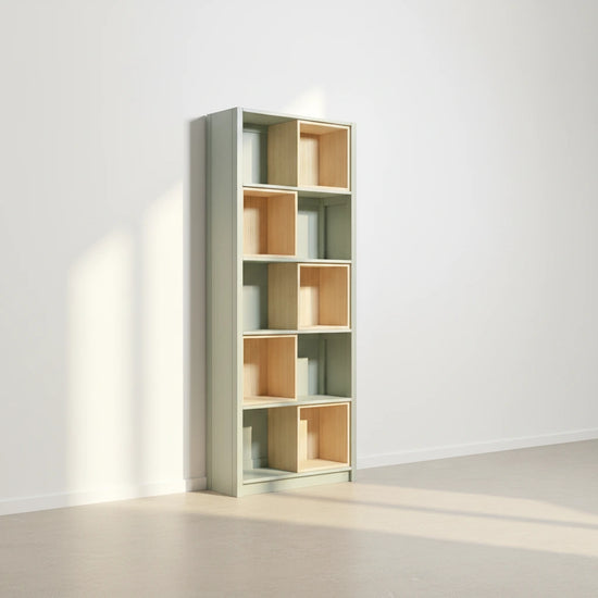 Bookcase with insertboxes | Lundia Original | Mist gray & Regular wood