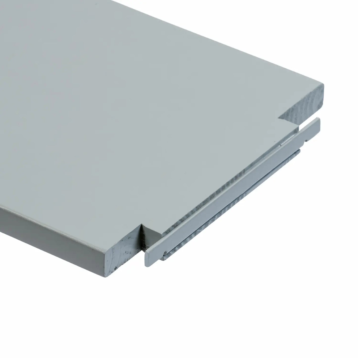 Bookcase with doors and drawers | Large | Mist gray, white and Regular wood 