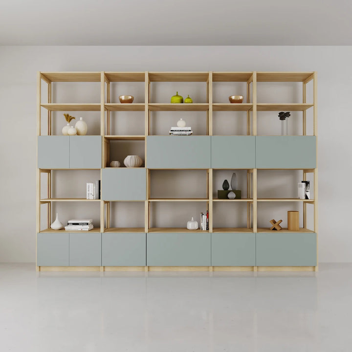 Open wall cabinet with doors | Large | Regular & Mist grey