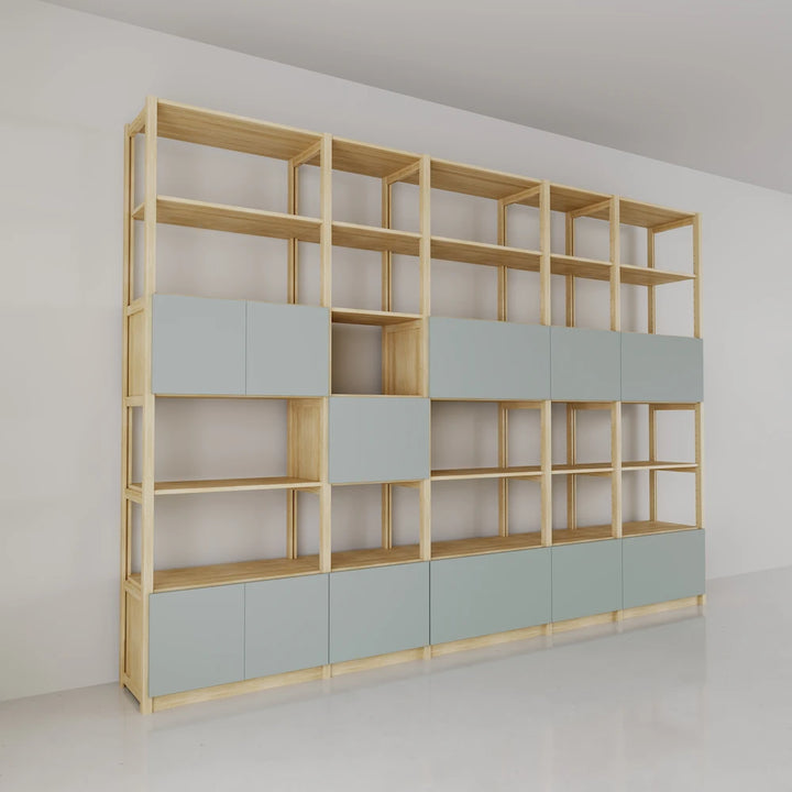 Open wall cabinet with doors | Large | Regular & Mist grey