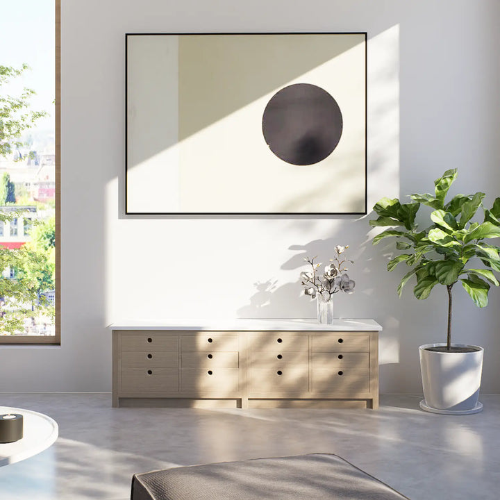 Low Scandinavian chest of drawers | Medium | Regular & white wood